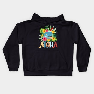 Aloha Hawaii Hawaiian Island Palm Trees Beach Vacation Kids Hoodie